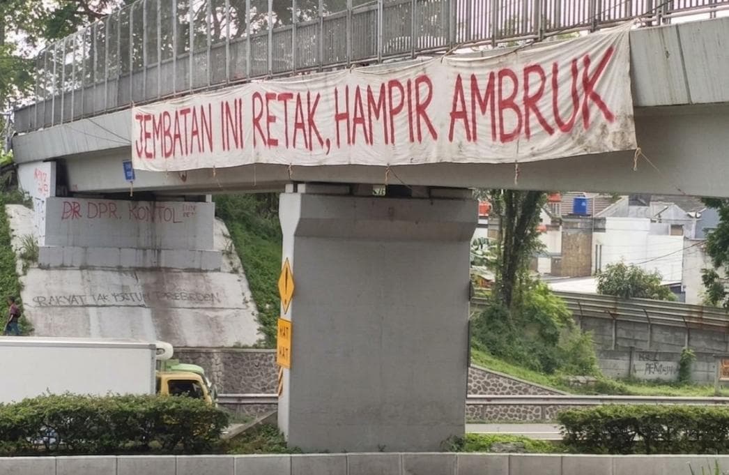 Penyangga Jembatan Bodogol di Atas Tol Purbaleunyi Retak, Warga Khawatir Akses Ambruk